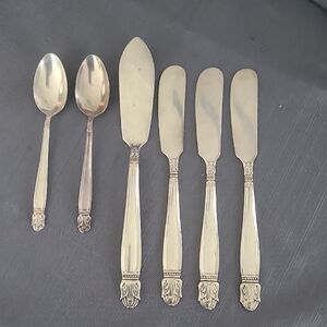 Holms and Edward Danish Princess Silverplate Pieces